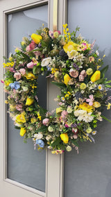 Extra large luxury Spring tulip and wildflower wreath