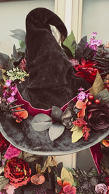 Luxury Halloween witch hat spooktacular wreath