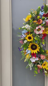Extra large luxury summer sunflower wreath