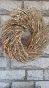Indoor dried wheat wreath -38cm year round