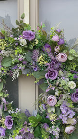 Extra large luxury artificial lavender year round wreath