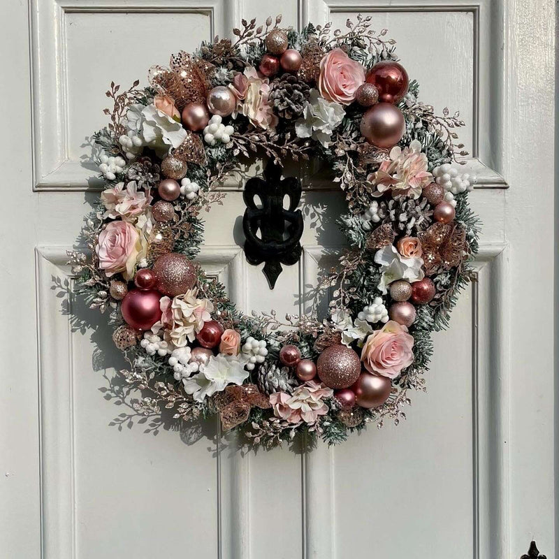 Blush, Champagne and Gold Luxury Christmas Wreath
