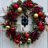 Luxury Traditional Red, Gold and Green Christmas Wreath