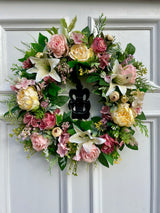 Large Luxury Lily Rose Year Round Wreath