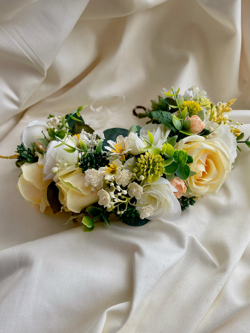 Luxury artificial lemon wedding theme customisable flower crown