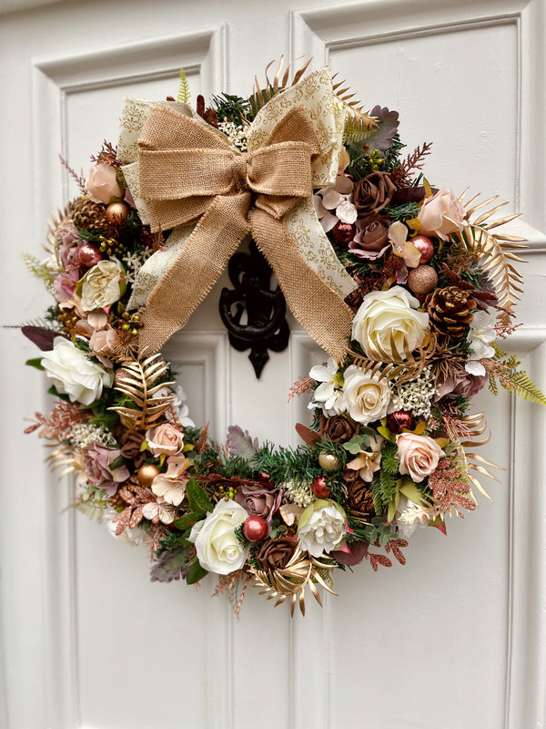Large Luxury Woodland Winter Christmas Wreath