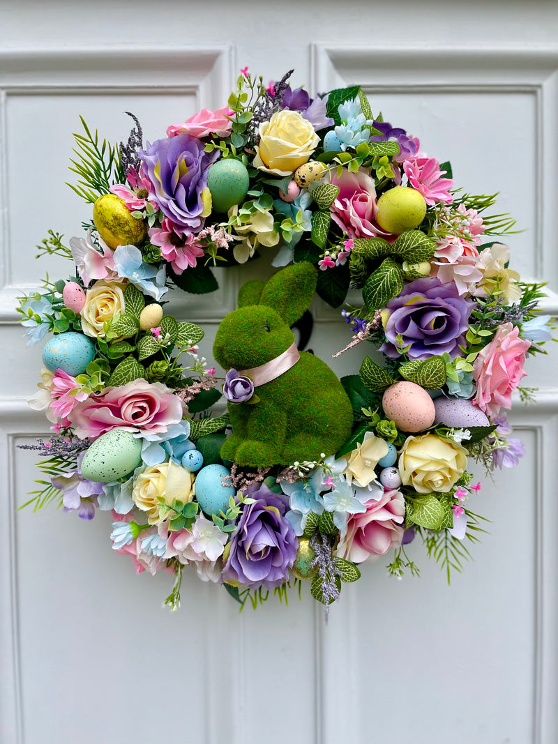 Extra Easter Bunny Pastel Wreath