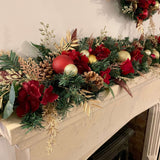 Large Christmas Luxury Wreath Traditional Red And Gold