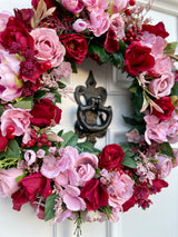 Luxury red and pink year round wreath