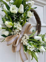 Luxury White Tulip Spring Wreath