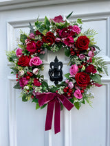 Large luxury red and pink Year round Wreath