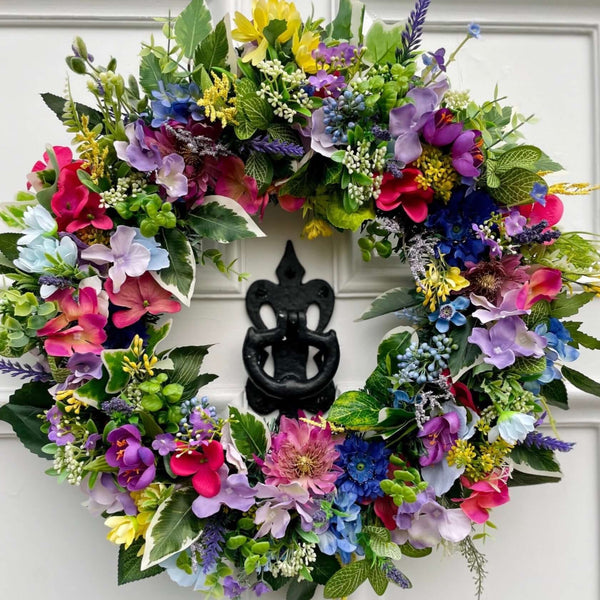 Large luxury Summer Wild Meadow bright colourful Wreath