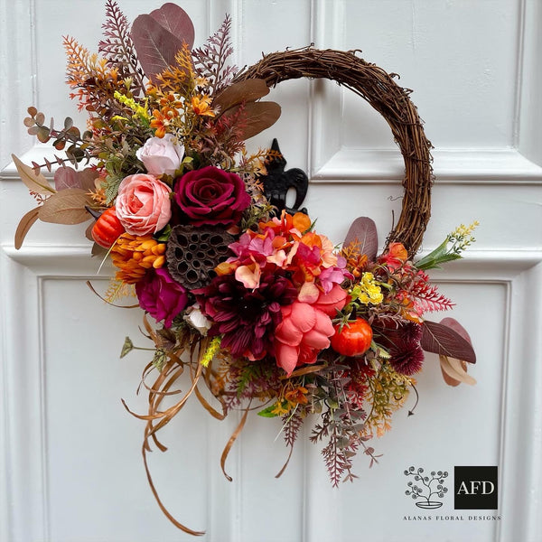 Luxury Large Autumn Wreath, Bright and Bold